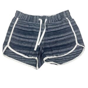 Athleta Sandbar Navy Striped Linen 3.5" Shortie Shorts